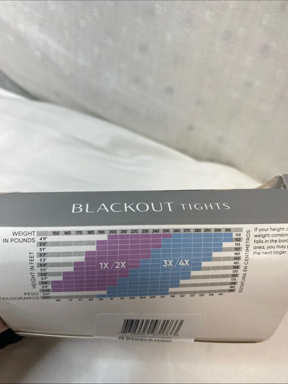 NWT HANES (1x/2x) Curves Blackout Tights